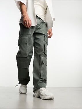 Aeropostale Utility Cargo Pant Large Green Straight Leg